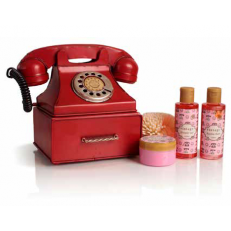 Pokhara - Kit de Banho Telefone Vermelho de Metal POK1257