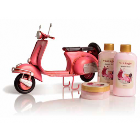 Pokhara - Kit de Banho Vespa Rosa de Metal POK1259