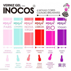 INOCOS - VERNIZ GEL "CIDADES BRILHANTES" (15mL)